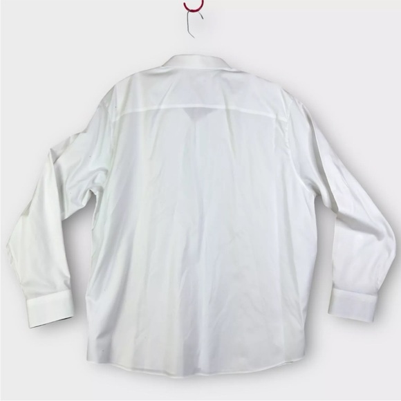 UNTUCKit Wrinkle-Free Cotton Long Sleeve Button Up Shirt Size 3XLC XXXLC White - Picture 2 of 10